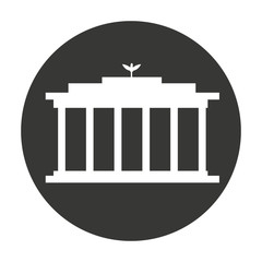 museum silhouette isolated icon