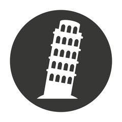 pisa tower isolated icon