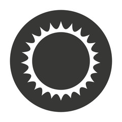 sun silhouette isolated icon