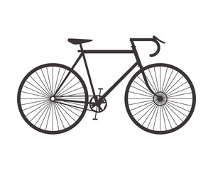 flat design single bike icon vector illustration