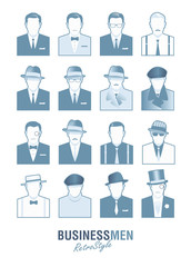 Avatars business retro men