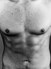 Naklejka premium Muscular male body