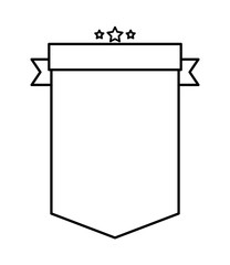 flat design emblem with ribbon banner icon vector illustration