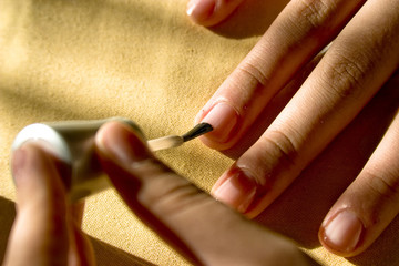 Polishing Fingernails