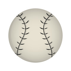 flat design baseball ball icon vector illustration