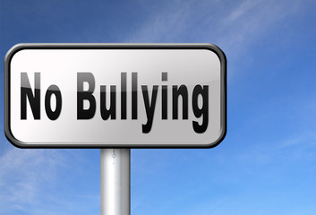 Bully free zone, Stop bullying at school or at work stopping or online...