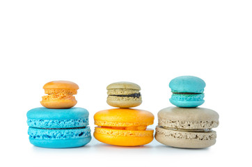 macaroons on white