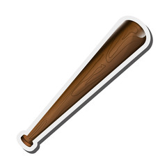 flat design baseball bat icon vector illustration