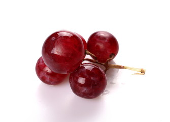 red grape isolated on white