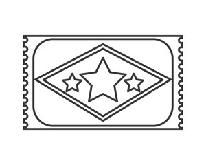 flat design movie ticket icon vector illustration