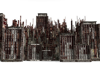 Dead town,  3D rendering
