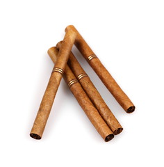 Luxury cigarillo isolated over white background