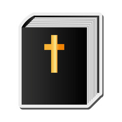 flat design holy bible icon vector illustration