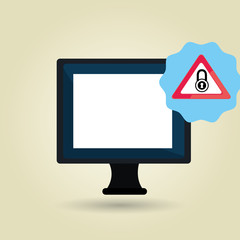 laptop virus safe symbol vector illustration graphic