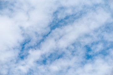 Detail white clouds on blue sky