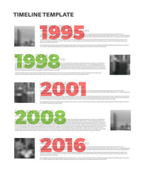 Vector Infographic typography timeline report template