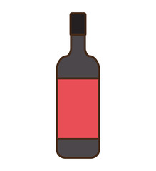 bottle alcohol drink beverage icon. Isolated and flat illustration, vector