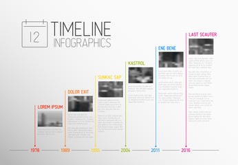 Vector Infographic typography timeline report template