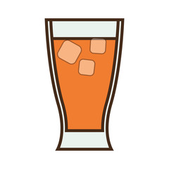 cocktail ice glass alcohol drink beverage icon. Isolated and flat illustration, vector