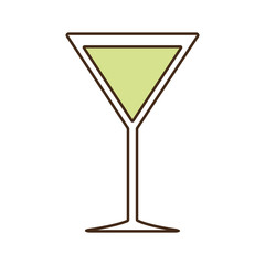 cocktail glass alcohol drink beverage icon. Isolated and flat illustration, vector