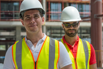Engineers working in a construction