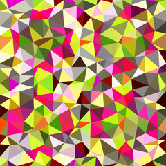 Kaleidoscopic low poly triangle style vector mosaic background