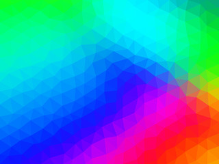 Rainbow low poly triangle style vector mosaic background