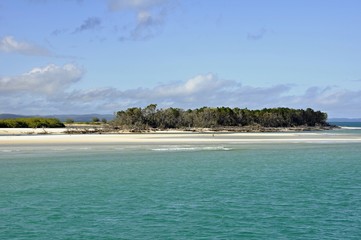 Fraser Island shoreline near Moon Point, Queensland Australia