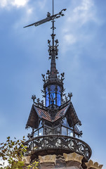 Fototapeta na wymiar Details of Castell dels Tres Dragons in Barcelona
