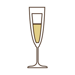 cocktail glass alcohol drink beverage icon. Isolated and flat illustration, vector