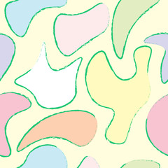 Seamless pattern with stylized leaves