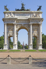 Obraz premium milano arco dell pace lombardia italia europa milan peace arch lombardy italy europe
