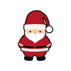 santa cartoon merry christmas celebration icon. Isolated and flat illustration, vector