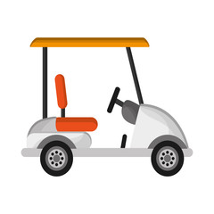 flat design Golf car icon vector illustration