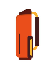 flat design golf bag icon vector illustration