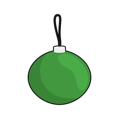 sphere cartoon merry christmas celebration icon. Isolated and flat illustration, vector