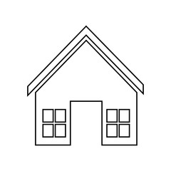 house home silhouette real estate building icon. Isolated and flat illustration, vector