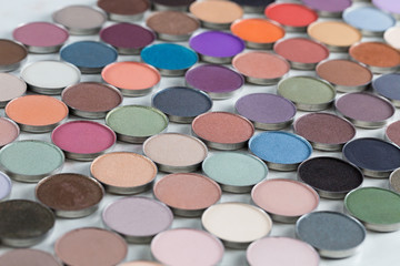 Naklejka premium assortment make-up cosmetics powder