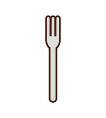 fork cutlery food menu icon. Isolated and flat vecctor illustration