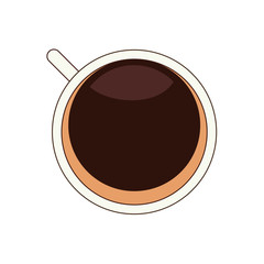 Coffee mug breakfast food menu icon. Isolated and flat vecctor illustration