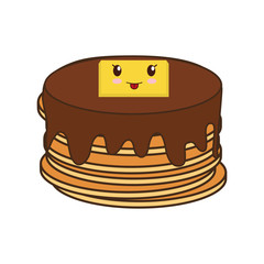 pancakes breakfast food menu icon. Isolated and flat vecctor illustration