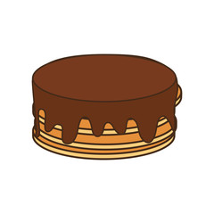 pancakes breakfast food menu icon. Isolated and flat vecctor illustration