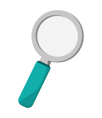 flat design magnifying glass icon vector illustration