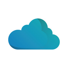 cloud blue sky shape icon. Isolated and flat vecctor illustration