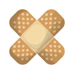 flat design adhesive bandage icon vector illustration