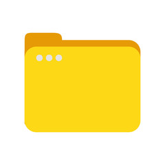 folder yellow file document icon. Isolated and flat vecctor illustration