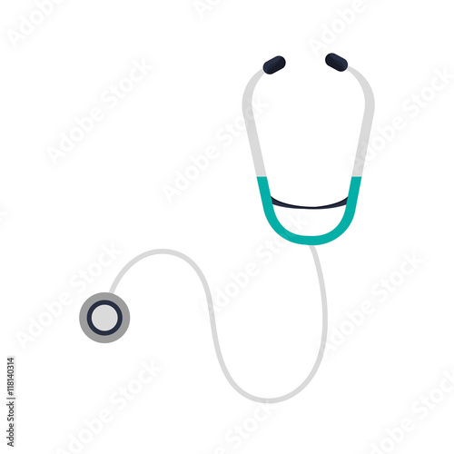 "flat design single stethoscope icon vector illustration" Stock image