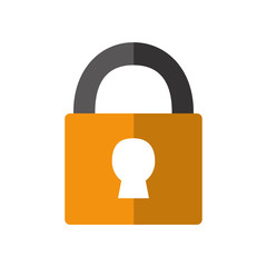 padlock security system protection icon. Isolated and flat vecctor illustration