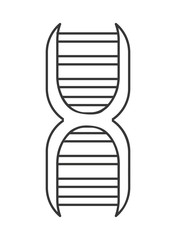 flat design dna strand icon vector illustration
