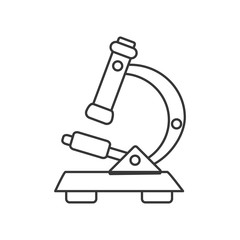 flat design detailed microscope icon vector illustration